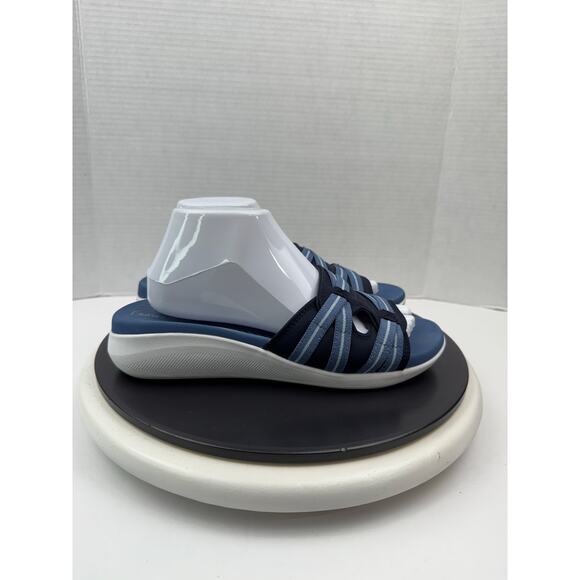 Easy Spirit Women's Size 9 Blue Wisher 2 Strappy Slide Slip On Comfort Sandals - Picture 6 of 14